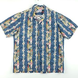 Mens Hawaii Brand Hawaiian Shirt Surfboard JA13